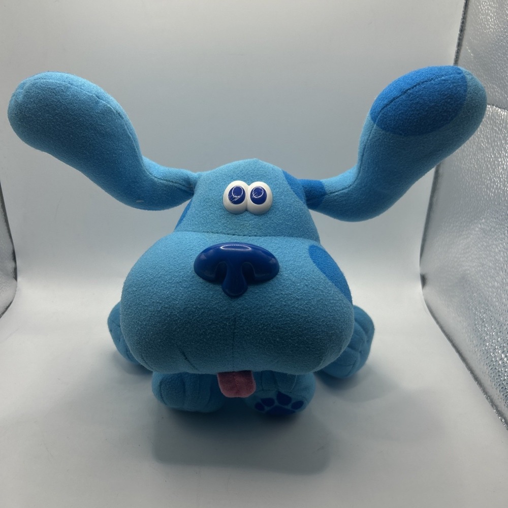 Vintage BLUES CLUES 8" PLUSH DOG Toy 1997 Tyco Pose A Blue Stuffed Animal Rare - Picture 2 of 7